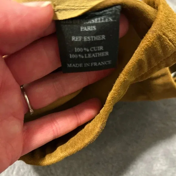 Mes Demoiselles brown Esther Lamb leather legging pants size US 6 FR 38